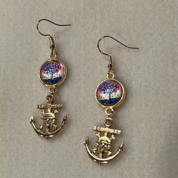 22228 Tree of Life Anchor Earrings - Picture 2 of 4